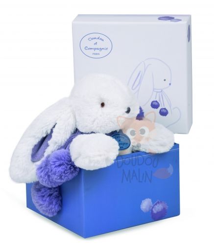  lapin pompon blanc viole lavande 